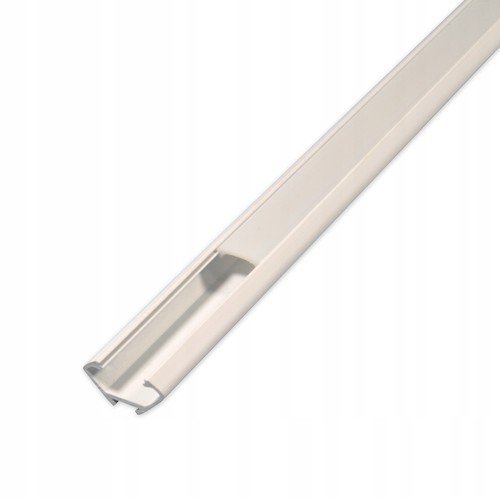 PVC hörnprofil 15x15 till LED strip - 1 meter, vit, inkl. mjölkvitt cover