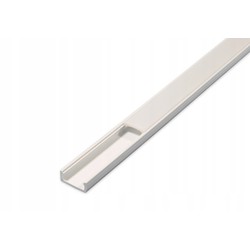 Alu / PVC profiler PVC profil 16x7 till LED strip - 1 meter, vit, inkl. mjölkvitt cover