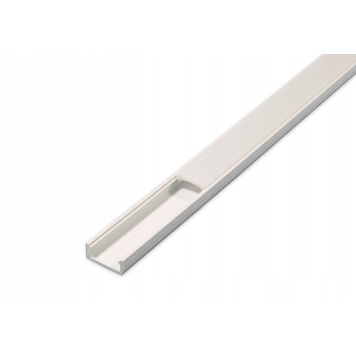 PVC profil 16x7 till LED strip - 1 meter, vit, inkl. mjölkvitt cover