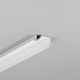 2m aluprofil DIAGONAL10 C - Vitlackerad, inbyggd, LED-skena