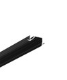 2m alu profil DIAGONAL10 C - Svart anodiserad, inbyggd, LED skena