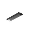 2m alu profil DIAGONAL10 C - Svart anodiserad, inbyggd, LED skena