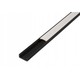 PVC profil 16x7 till LED strip - 2 meter, svart, inkl. mjölkvitt cover