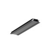 2m alu profil GROOVE10 BC/UX - Svart anodiserad, inbyggd, LED-skena