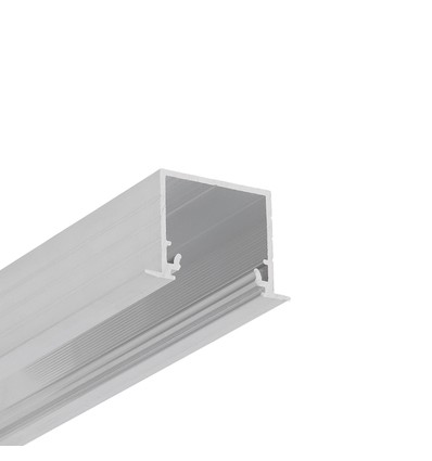 1 m aluprofil LINEA-IN20 EE7F/U7 - Obehandlad aluminium, infälld, LED-skena