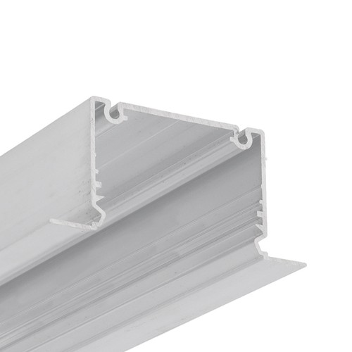 2m aluprofilskena PHIL RECESSED C10 - Obehandlad aluminium, infälld, LED-list