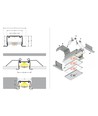 2m aluminiumprofil PHIL RECESSED C10 - Svartlackerad, inbyggd, LED-skena