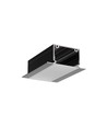2m aluminiumprofil PHIL RECESSED C10 - Svartlackerad, inbyggd, LED-skena