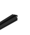 2 m aluminiumprofil CABI12 E - Svart anodiserad, hörn, LED-skena