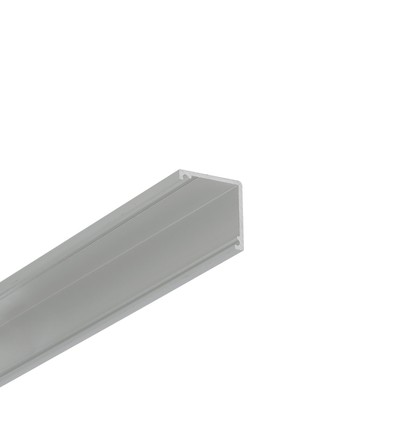 2m aluminiumprofil CABI12 DUO E - Anodiserad, hörn, LED-skena