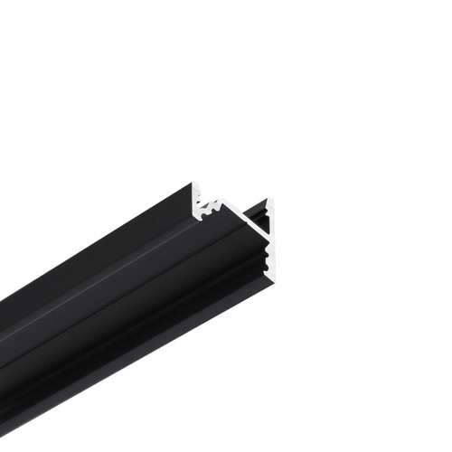 2m aluprofil CORNER10.V2 A1C/U1 - Svart anodiserad, hörn, LED-skena