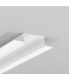 1m aluprofil VARIO30-04 ACDE-9 - Vitlackerad, infällning, LED-skena