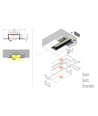 1m aluprofil VARIO30-04 ACDE-9 - Vitlackerad, infällning, LED-skena