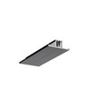 1m aluprofil BACK10 A/UX - Svart lackerad