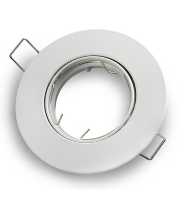 Downlightsats utan ljuskälla - Hål: Ø7 cm, Mål: 9,2 cm, matt vit, inkl. keramiskt sockel MR11