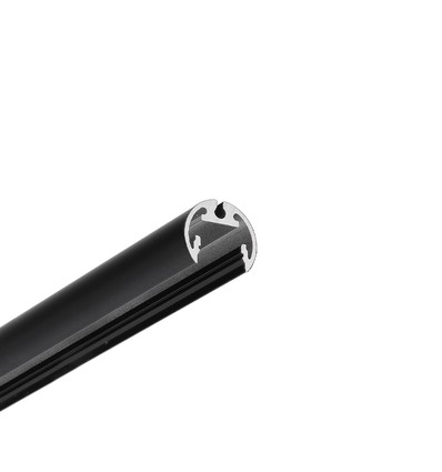 2m alu-profil PEN12 CJ - Svart lackerad