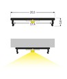 2m aluminiumprofil FIX16 - Vitlackerad