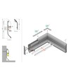 1m tillbehörsprofil SKIRT10 - Obehandlad aluminium