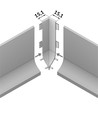 1m avslutningsprofil BASE - Vitlackerad
