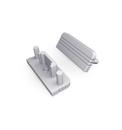 1 st. ändstycke SURFACE10 GEN2 - Silverfärgad