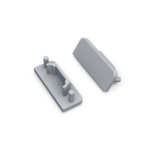 1 st. ändstycke SURFACE14 GEN2 - Silverfärgad