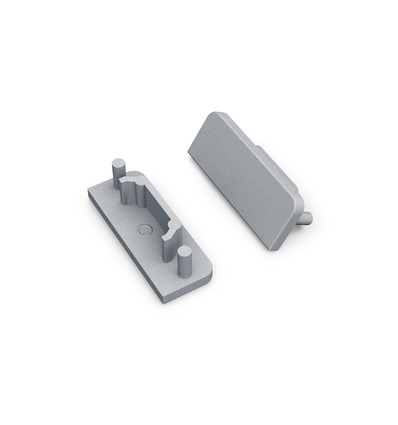 1 st. ändstycke SURFACE14 GEN2 - Silverfärgad