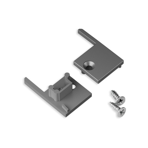 1 st. ändstycke UP-TILE10 - Silverfärgad
