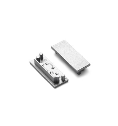 1 st. ändstycke VARIO30-01 - Silverfärgad