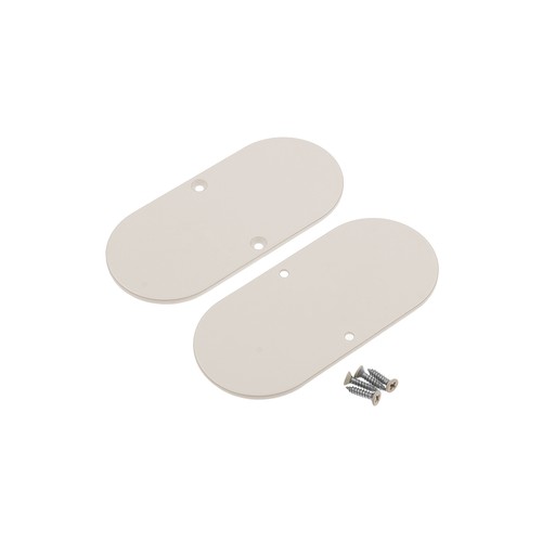 1 st. Endstycke NAMI23-D9 - Metall, beige lackerad