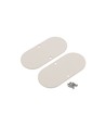 1 st. Endstycke NAMI23-D9 - Metall, beige lackerad