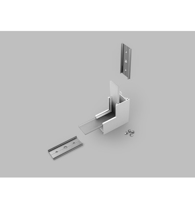 Profilskarv LINEA20 90GRAD - upp / ner, vitlackerad
