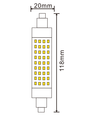 LEDlife R7S LED lampa - 13W, 118mm, dæmpbar, 230V