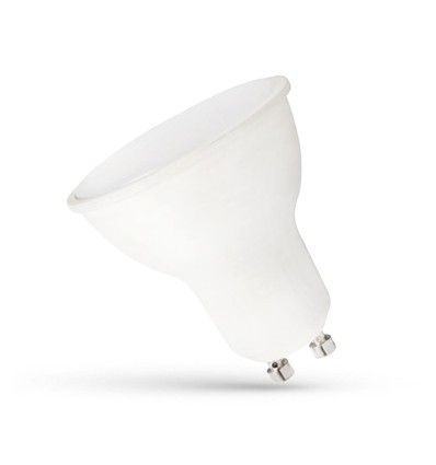 6W LED spotlight - Mjölkvit front, dimbar, 230V, GU10