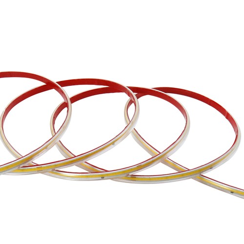 5 m vattentät slim COB strip - 230V, IP67, 296 LED, 10W/m, tejp på baksidan