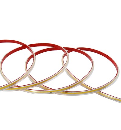 5 m vattentät slim COB strip - 230V, IP67, 296 LED, 10W/m, tejp på baksidan