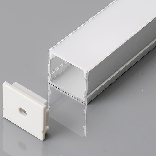 2m aluprofilset - LED-Strip profil, ytmontering, 200x3x2cm