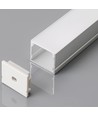 2m aluprofilset - LED-Strip profil, ytmontering, 200x3x2cm