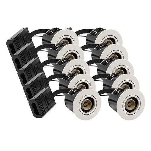 10-pack GU10 infälld spotlight Inno88 - Mattvit, IP44, godkänd för montering i isolering