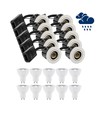 10 st LEDlife downlight Inno88 Utomhusbruk - Inkl. 6W GU10, Vit, IP44, godkänd i isolering