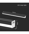 40W LED Linjär Ljuskälla - 4000K, svart hölje