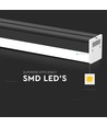 120cm 40W LED ljusskena - 107lm/W, Svart, IP20, IK08, genomkopplad, 4000K