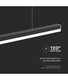 40W LED Linjär Ljuskälla - 4000K, svart hölje
