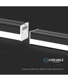40W LED Linjär Ljuskälla - 4000K, svart hölje