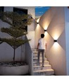 Solcellsensor vägglampa - Svart, upp/ner, justerbar spridning skymningssensor, IP54