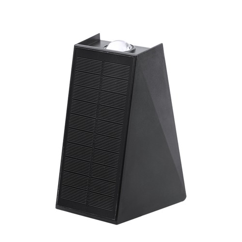 Solcellssensor vägglampa - Svart, upp/ner, skymningssensor, IP54