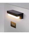 Solcellssensor CCT vägglampa - 3 ljusfärger, svart, fyrkantig, skymningssensor, IP54