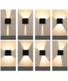 Solcellsensor vägglampa - Svart, upp/ner, justerbar spridning skymningssensor, IP54