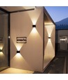 Solcellsensor vägglampa - Svart, upp/ner, justerbar spridning skymningssensor, IP54