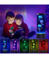 Jellyfish RGB 25 cm hög lampa - Ø9 cm, perfekt för barn och barnsliga själar