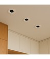 12W Bländfri RA90 CCT Downlight Ø86mm - 3 ljusfärger, vit front, Hål: Ø75mm, Honeycomb